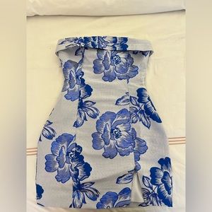 Hello Molly blue flowered mini dress